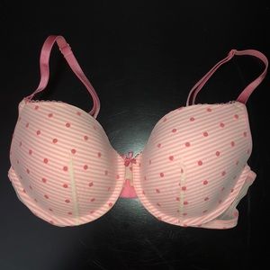 Victoria’s Secret Pink & White Polka Dot Bra 34D